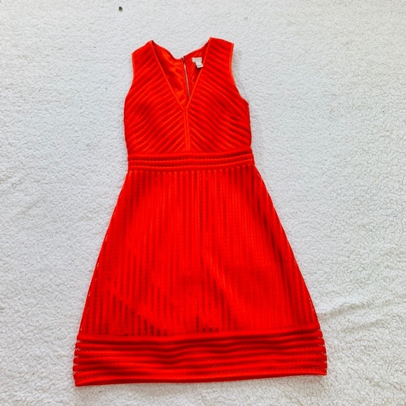 J Crew Red Eyelet Dress with Back Zipper - Picture 2 of 8